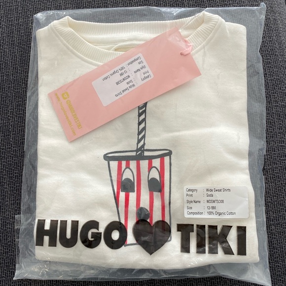Hugo Loves Tiki Soda Wide Sweatshirt NWT - Picture 3 of 3